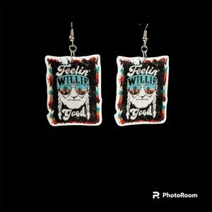 Feelin Willie Good Earrings Handmade Funny